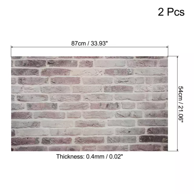 34"x21" Double Face Photographie Écran 2 Paquet Brique Texture Papier Scène 2