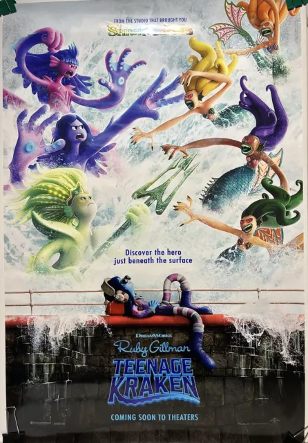 Teenage Kraken Dreamworks Movie Theater Poster 27" x 40" DS Rudy Gillman