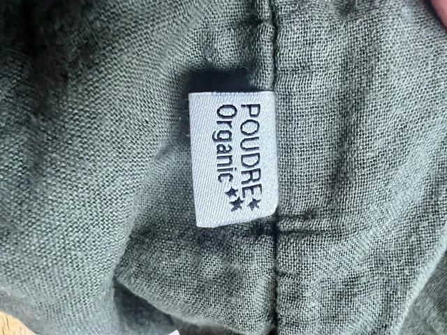Camicia in cotone verde polvere biologica 12 mesi