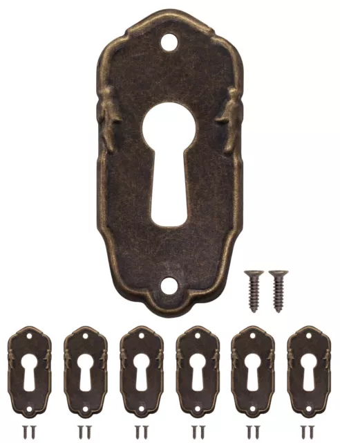 FUXXER® antiche targhette chiave, rosette serratura, ferramenta, set 6