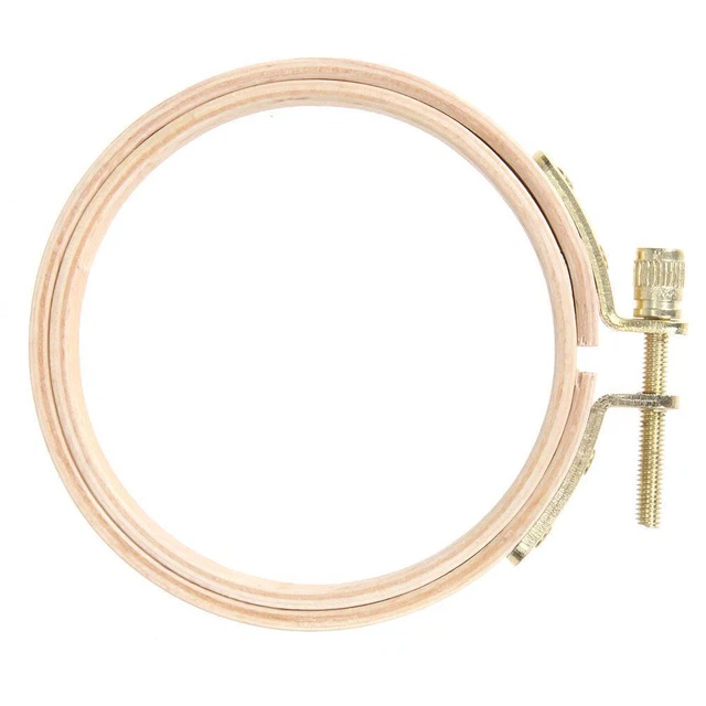 Hágalo usted mismo Marco de Puntada de Cruz de Madera Anillo de Aro Herramienta de Bordado (10,5 cm)