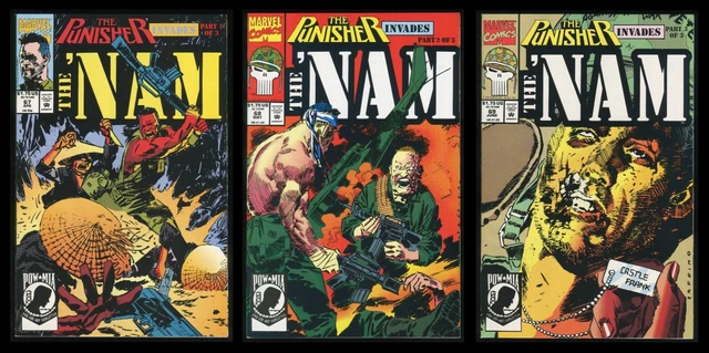 The Punisher Invades The 'Nam Comic Set 1-2-3 Lot The 'Nam 67-68-69 Vietnam War