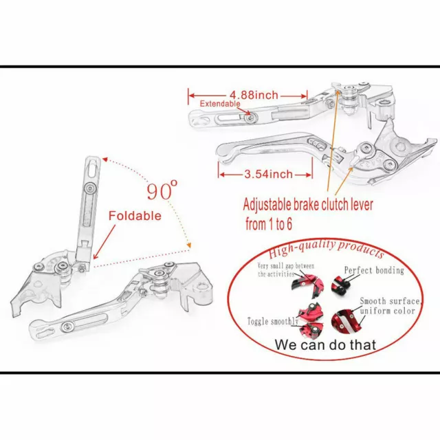 Motorcycle Brake Clutch Levers Handbar End Grips For Suzuki HAYABUSA 1999-2017 2