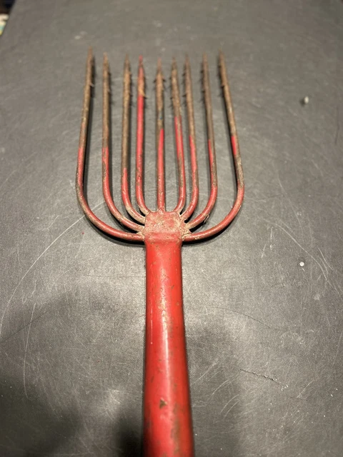 Vintage Steel 9 prong fish/Eal spear head