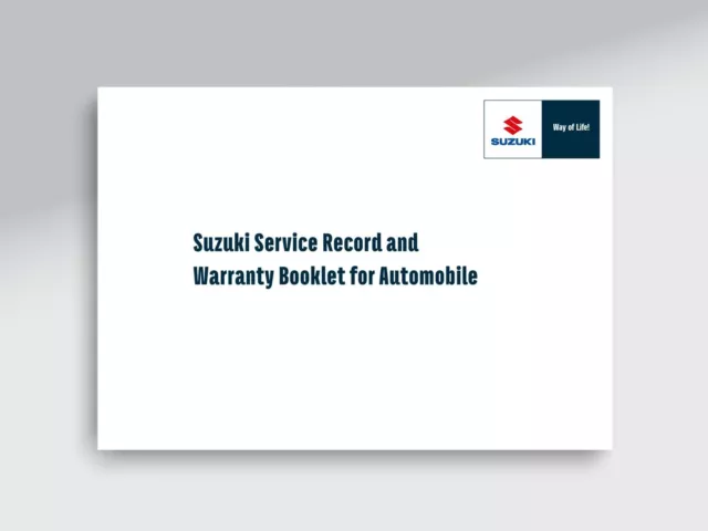 Suzuki Swift Service History Book-Manual Blank For All Models