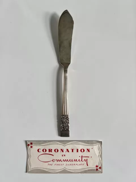 Master Butter Knife ONEIDA Community CORONATION Silverplate Antique Vintage