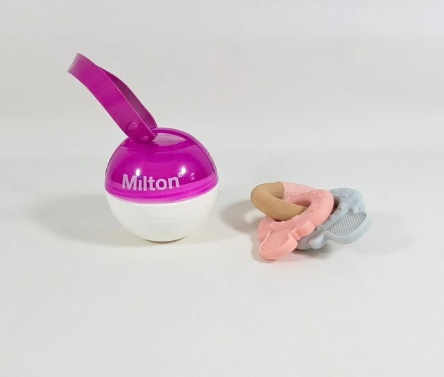 Esterilizador portátil MILTON ficticio con correa NUBY para encías hinchadas
