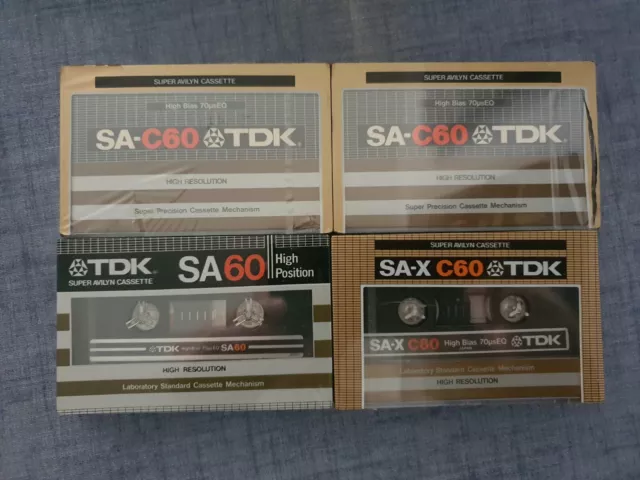 2x TDK SA-C60 1x TDK SA-60 1x TDK SA-x C60 CASSETTE TAPE BLANK new SEALED Japan