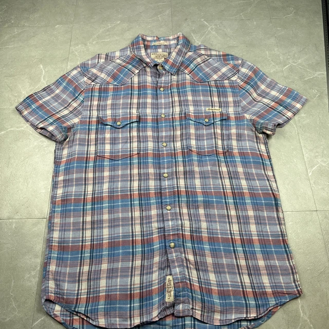 Chemise Homme Manches Courtes Rayées Bleu/vert D'eau - La Halle Taille XL Neuf Sans étiquette