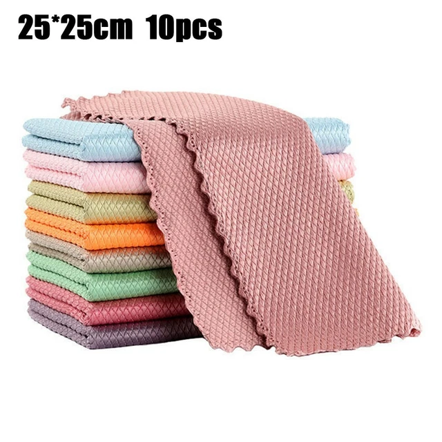 Nano Scale Streak-Free Miracle Cleaning Cloths Reusable Kitchen Rags Easy Clean 2