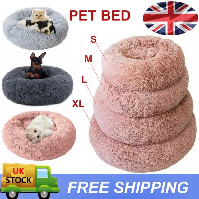 2022 Donut Pet Dog Bed Cat Calming Soft Puppy Bed Fluffy Warm Comfy Pad Mattress