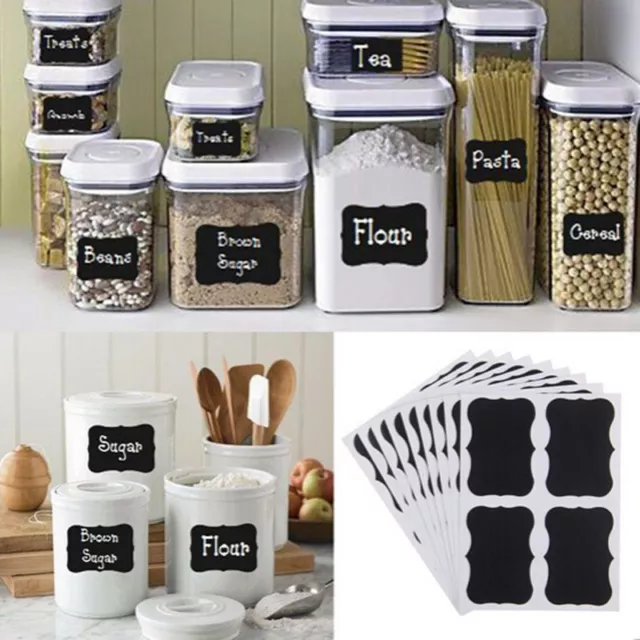 36 Chalk Labels Blackboard Chalkboard Jam Jar Mason Bottles Stickers Adhesives 3