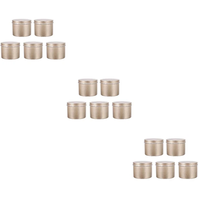 15 piezas soporte para luces de té latas redondas de velas vaso de velas de Navidad vaso de dulces