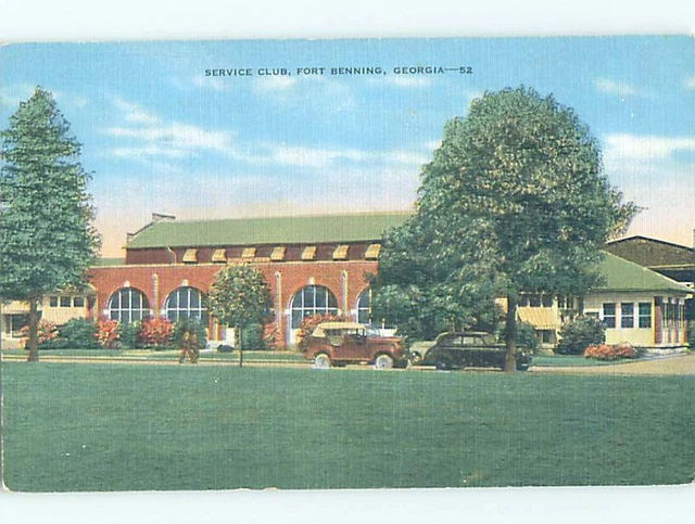 Linen MILITARY SCENE Fort Benning - Columbus Georgia GA AF8345@