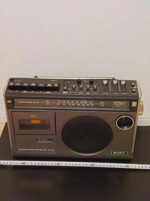 SONY CF-1980 MONO Radio Cassette Recorder working Rare