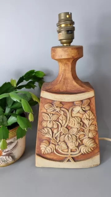 Mid Century Quantock Design Lamp Studio Pottery Vintage Retro Floral Mid Century Quantock Design Lamp Studio Pottery Vintage Retro Floral