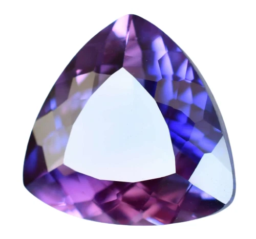 Naturel 6.90 CT Ceylan Bleuet Bleu Violet Saphir Trillion Coupe Pierre Précieuse