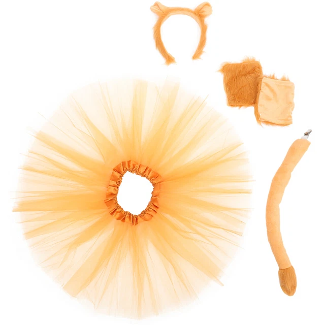 Mesh Halloween Dress up Clothes Lion Costume Accessory Ears Headband