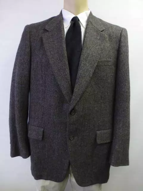 mens HICKEY FREEMAN Canterbury Wool Blazer Sport Coat Jacket windowpane sz 42 R