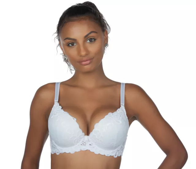 Femmes Double Remontant Dentelle Superposition Soutien-Gorge 78154