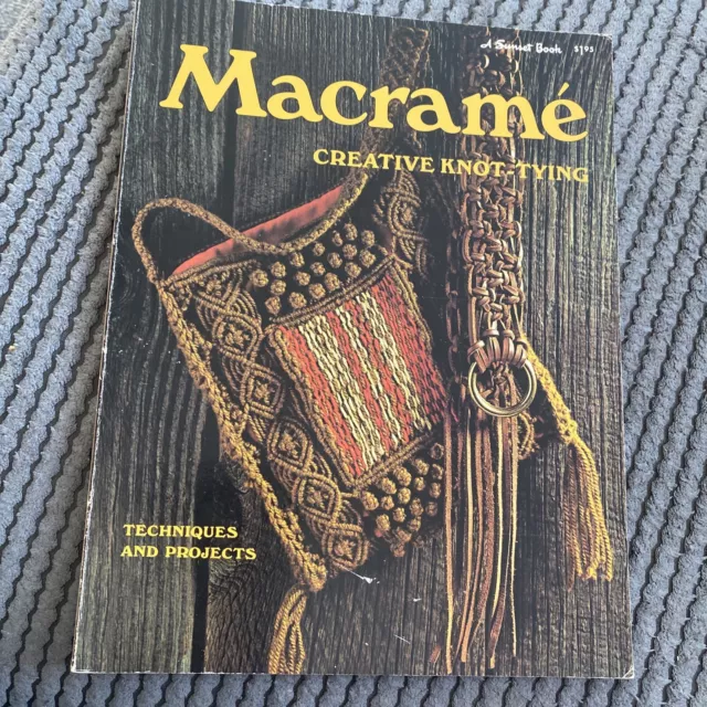 Vintage MACRAME Creative Knot Tying Vintage Booklet 1972 American Publication