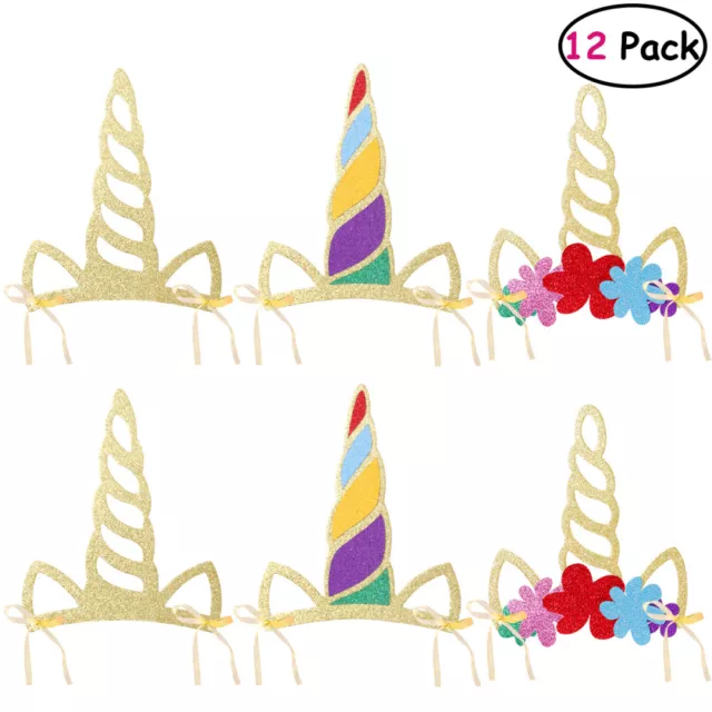 Sombreros de papel unicornio cumpleaños accesorios de fiesta unicornio brillo sombrero de fiesta flash