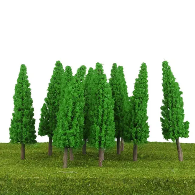 25pcs Modèle Arbre Trains HO életronique Paysage   Déco 1:150 Vert