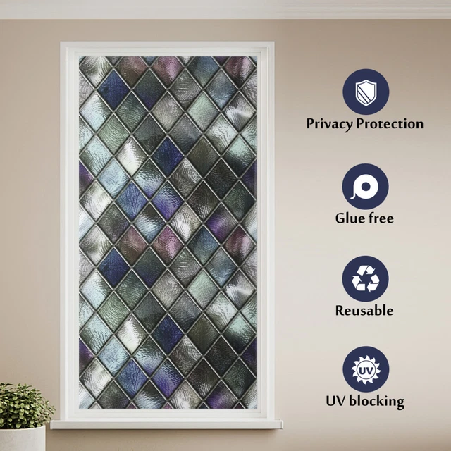 Blackout Window Film Cellophane Stained Glass Window Film Decorate 3