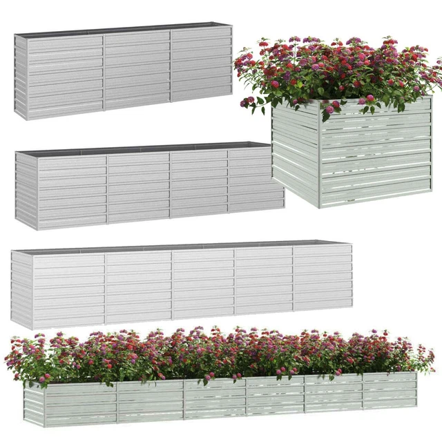 Hochbeet Metall Pflanzbeet Blumenbeet Gemüsebeet Verzinkter Stahl Garten Beet DE
