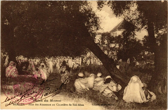 CPA AK MEKNES - Fete des Aissaouas au Cimetiere de Sidi Aissa MAROC (796592)
