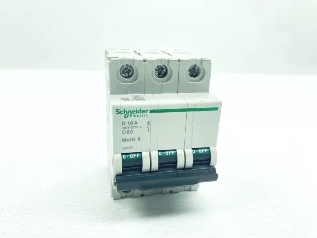 Schneider Multi 9 D 10 A Circuit Breaker 3-Pole 10 Amp 480Y/277V 3 Ph 24538