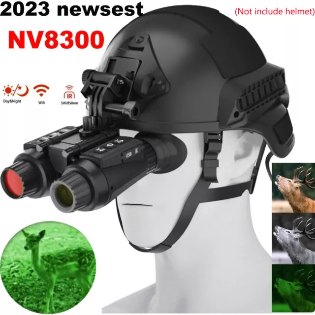 NV8300 Jagd Helmet Goggles 4K UHD 3D Infrarot Fernglas Nachtsichtgerät Binokular