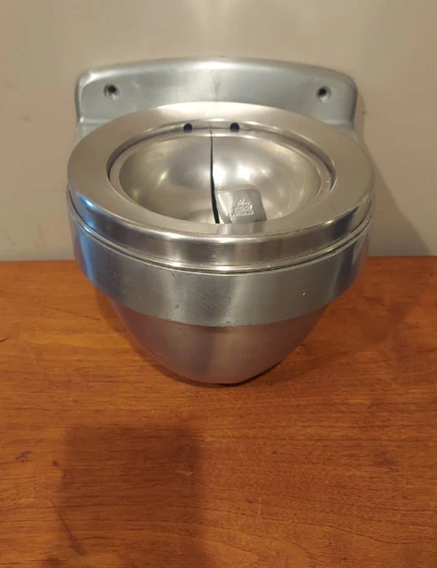 Vintage DUK-IT Stainless Wall Mount Commercial Industrial Bullet Ashtray