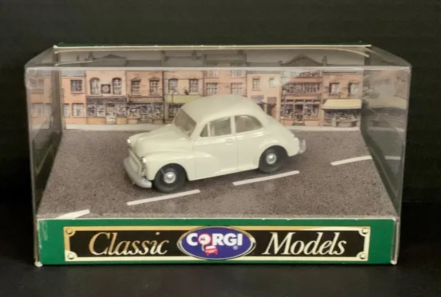 Corgi Classic Models, #D702 Morris Minor Sedan, Ivory, in Original Packaging
