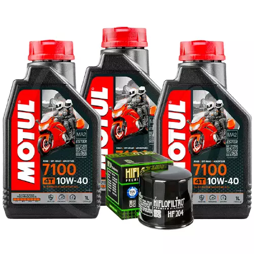 TAGLIANDO HONDA CB 600 F HORNET 2007 al 2013 3 L OLIO MOTUL 7100 10W40 FILTRO