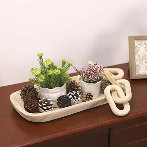 Wooden Dough Bowls, 17” Hand Carved Large Wood Dough Bowl for Decor