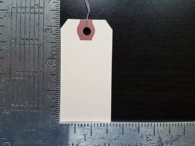 200- 1-5/8" x 3-1/4" WIRED MANILA TAG HANG LABEL SHIPPING INVENTORY STOCK SIZE 2