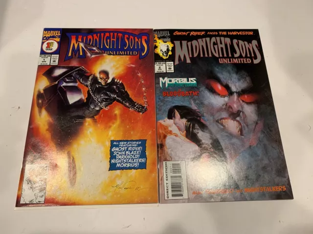 MIDNIGHT SONS UNLIMITED #1 AND #2 - NEAR MINT CONDITION NM Ghost Rider