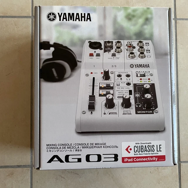 Yamaha AG03 MK2 - Console / Table de mixage 3 voies USB - Blanche - Neuf