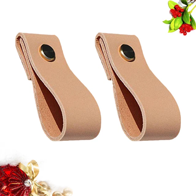 4 PCS Drawer Leather Handle Cabinet Knob Cabinet Drawer Pulls Cabinet Door