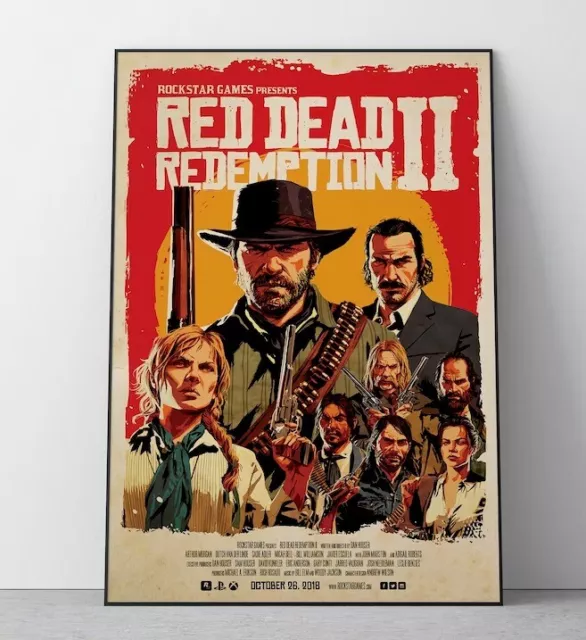 Arthur Morgan Red Dead Redemption 2 Vintage John Marston Dutch Micah Art Poster