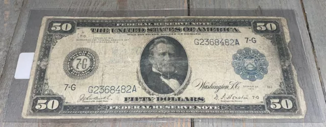 1914 $50 Federal Reserve Note - Chicago - Rare Note- SKU N102 1914 $50 Federal Reserve Note - Chicago - Rare Note- SKU N102