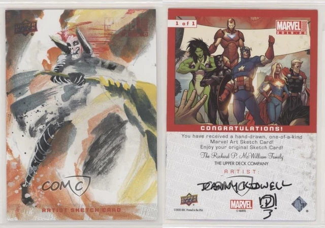 2019-20 Upper Deck Marvel Annual Sketch Cards 1/1 Danny Kidwell Auto 09q5 3