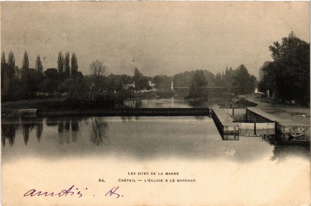 CPA AK Les Sites de la Marne - CRÉTEIL - L'Écluse & le Barrage (659493)