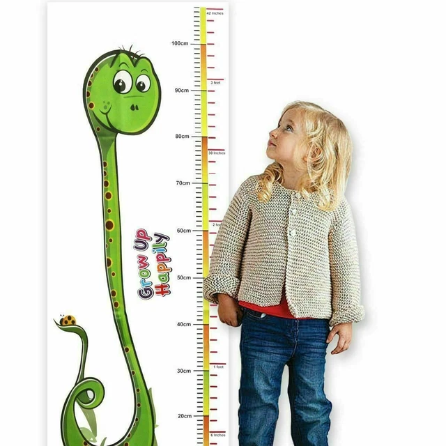 GROWTH CHART FOR Kids Track Childrens Height Wall Ruler with Stickers