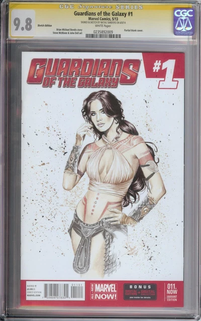 Guardians of the Galaxy #1 CGC 9.8 Natali Sanders Original Sketch Dejah Thoris