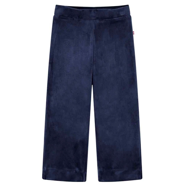 Pantaloni da Bambino in Velluto Blu Scuro 92 vidaXL