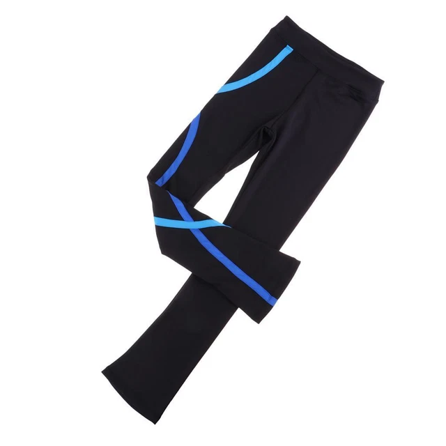 Collants De Patinage Pantalon Rayé En Spirale Pantalon De Skate Skinny Bleu 165