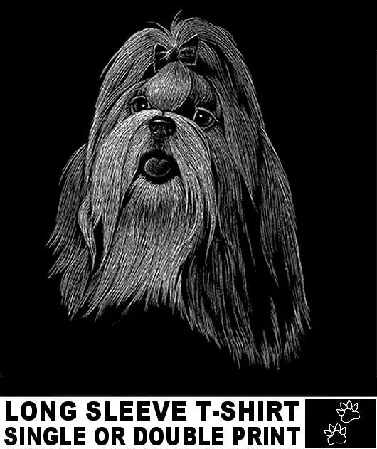 Beauitful Shih Tzu Dog Custom Show Art Dog Long Sleeve T-shirt AB748