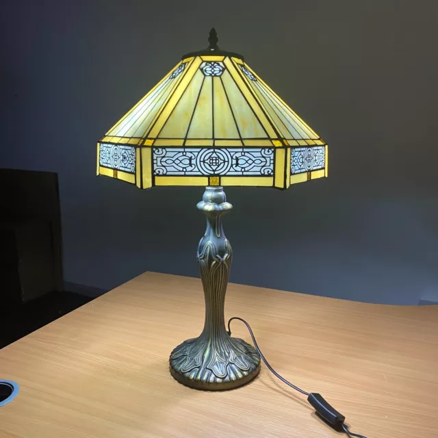 Tiffany Style Table Lamp 16 Inch Stained Glass Handcraft Bedside Light Desk Lamp